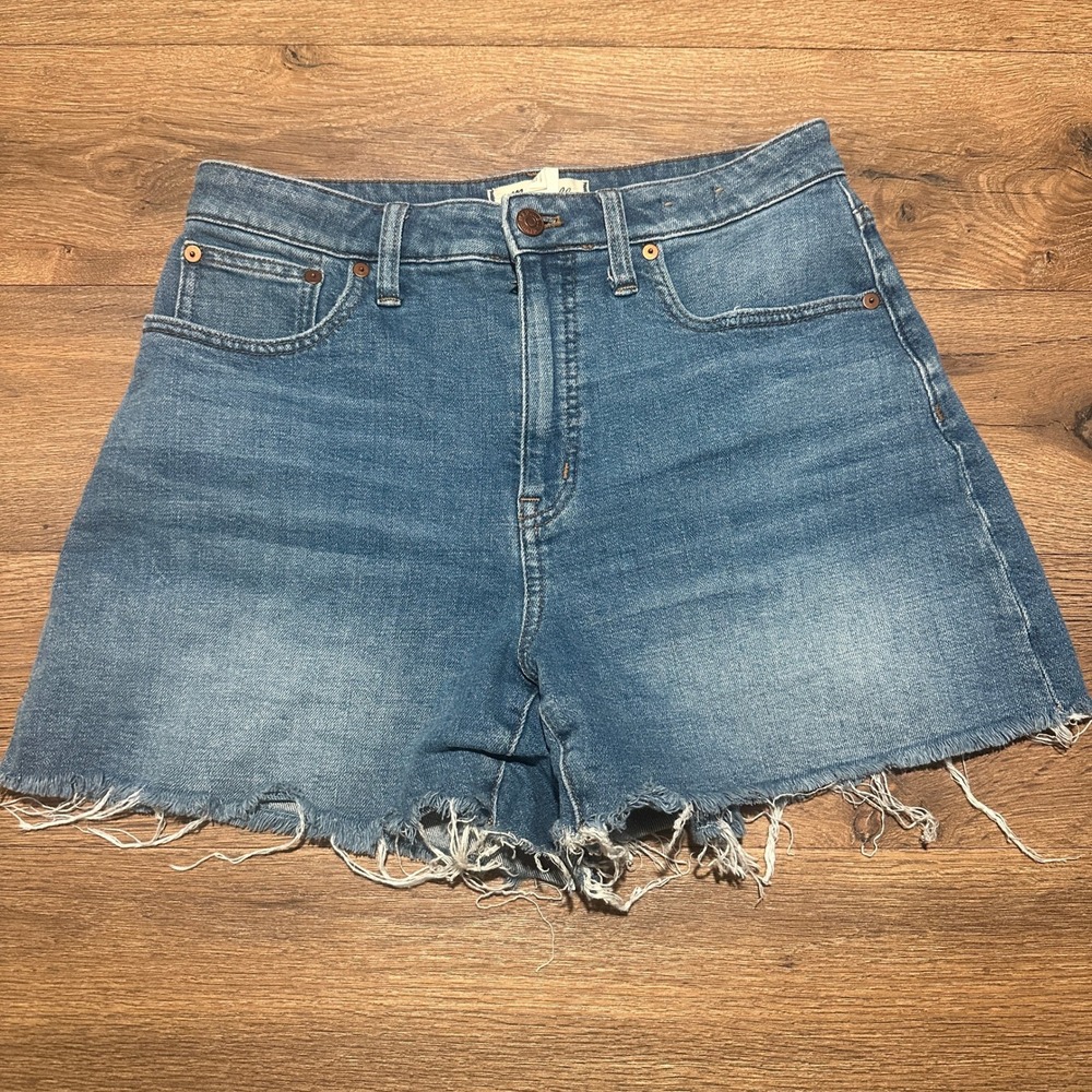 Madewell Blue High Rise Denim Cutoff Shorts Womens Size 28 DM5701 ND696